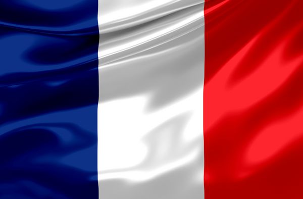 پرچم فرانسه بر روی بافت ساتن