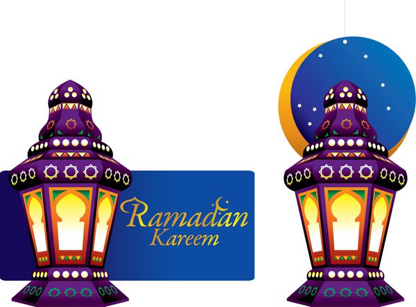فانوس رنگارنگ عربی برای تبلیغ ماه رمضان