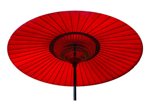 چتر یا چتر دست ساز قرمز آسیایی
