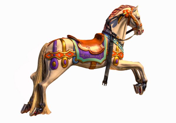 عکس رنگارنگ HDR از اسب در چرخ و فلک