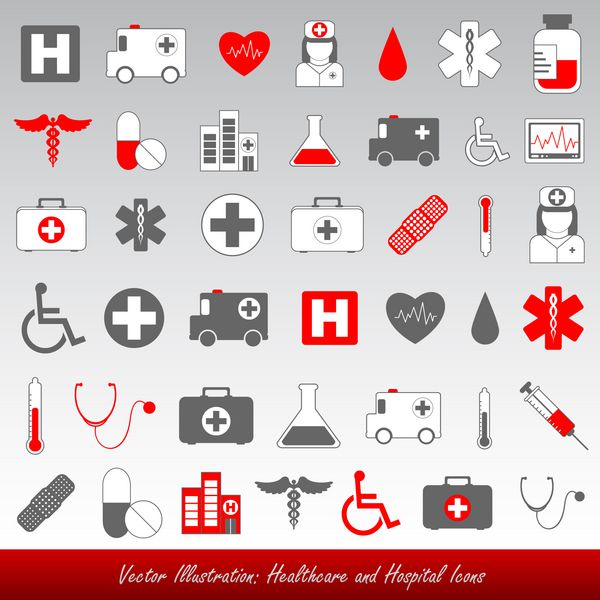 نمادهای وکتور پزشکی و بهداشتی