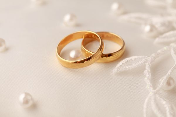 دو حلقه ازدواج و پس زمینه عروسی