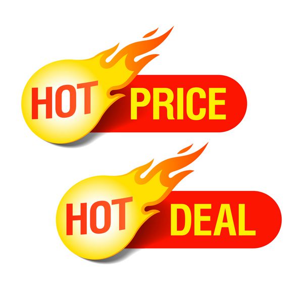 برچسب های قیمت داغ و معاملات داغ بردار