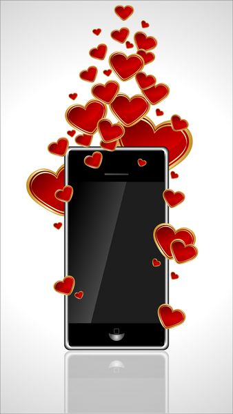 تلفن همراه با قلب های دوباره