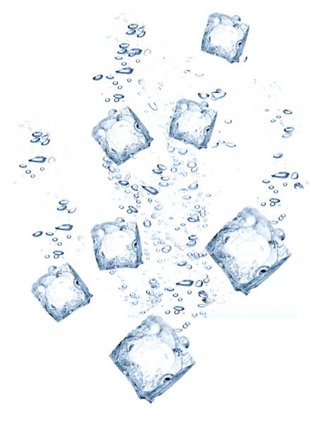 پاشیدن تکه های یخ