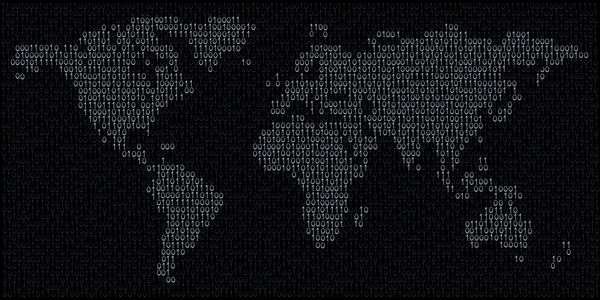 نقشه جهان با کد باینری ایجاد شده است