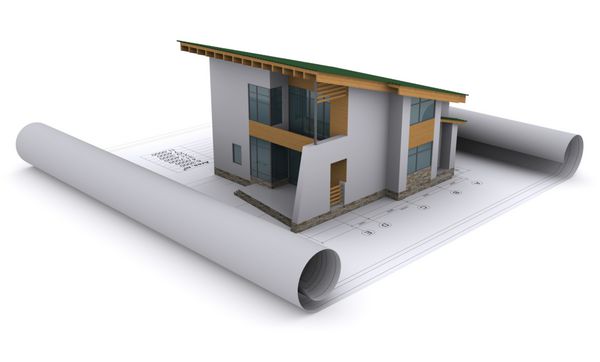 خانه با بام سبز در نقشه های ساخت و ساز است