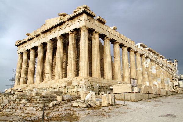 نمایی زیبا از معبد پارتنون آکروپولیس آتن یونان
