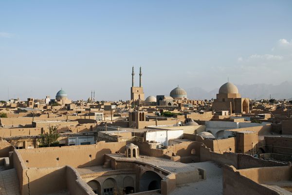 نمایی از پشت بام در یزد ایران