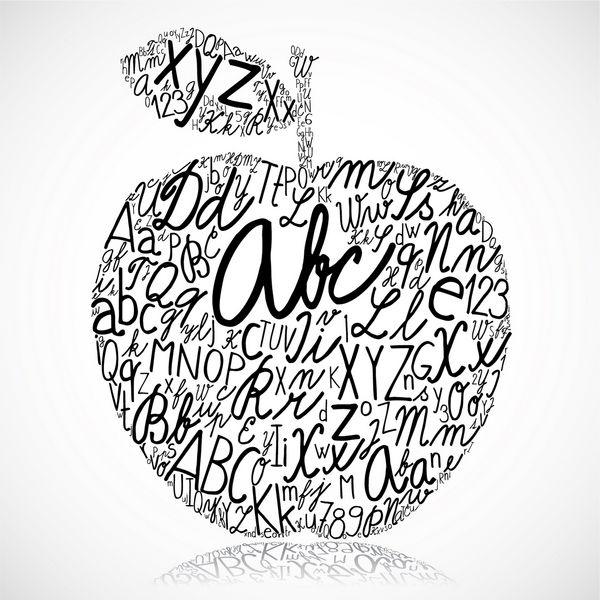 سیب از حروف الفبا ساخته شده است