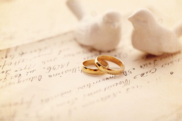 تزیین عروسی با حلقه ازدواج