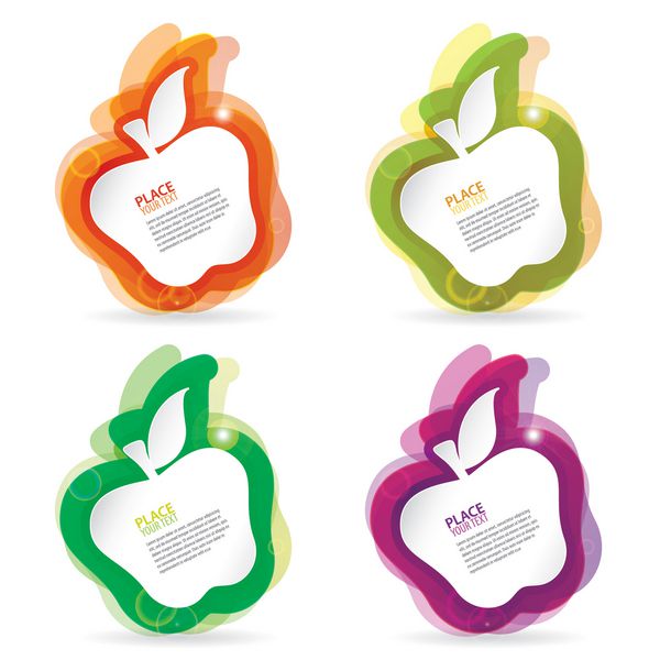 الگوی رنگارنگ انتزاعی سیب عنصری برای طراحی وکتور
