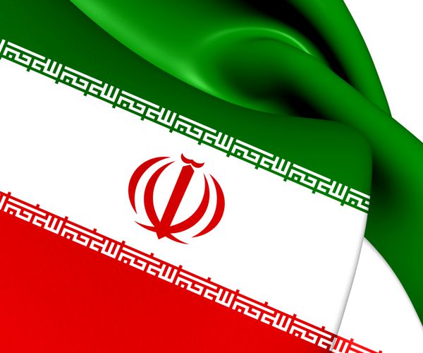 پرچم ایران نزدیک