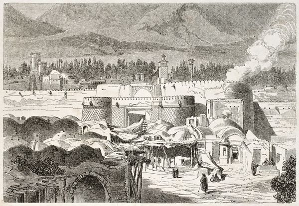 تصویر قدیمی دروازه شاه عبدالعزیز فارس ایجاد شده توسط Laurens منتشر شده در Le Tour du Monde پاریس 1860