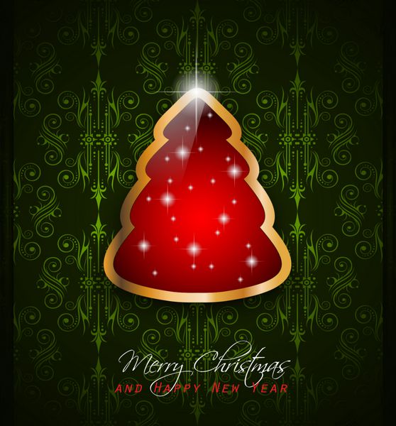 پس زمینه زیبای تبریک کریسمس کلاسیک با درخت دوست داشتنی ایده آل برای بروشور دعوت نامه کارت یا پوستر