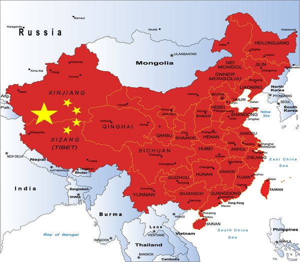 نقشه سیاسی چین