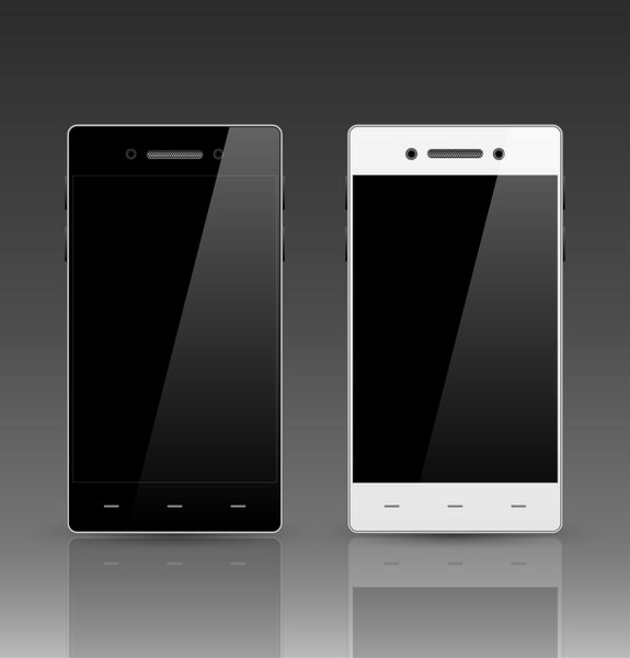 تلفن هوشمند مدرن نسخه سیاه و سفید