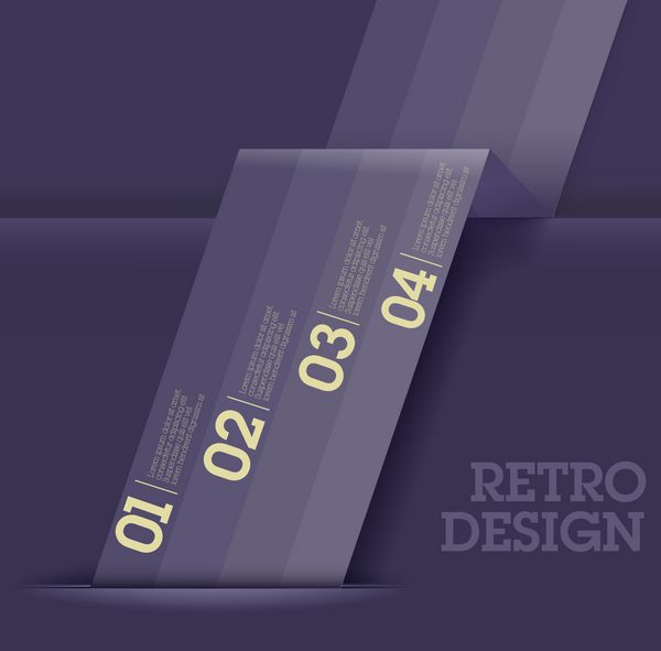 الگوی طراحی رترو - خطوط برش بنفش