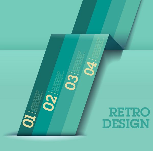الگوی طراحی رترو - خطوط برش آبی مایل به سبز