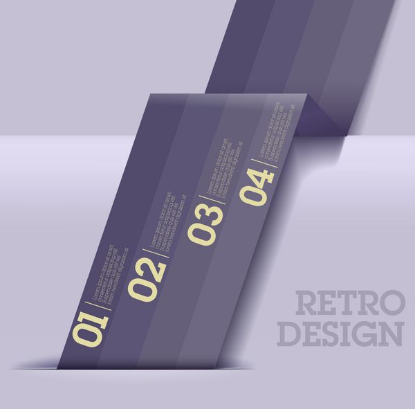 الگوی طراحی رترو - خطوط برش آبی بنفش روشن