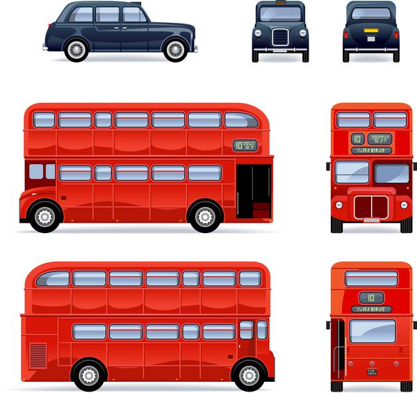 اتوبوس شهری لندن و تاکسی مجموعه شماره 33