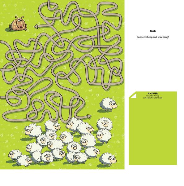 کارتون گوسفند بازی ماز با راه حل