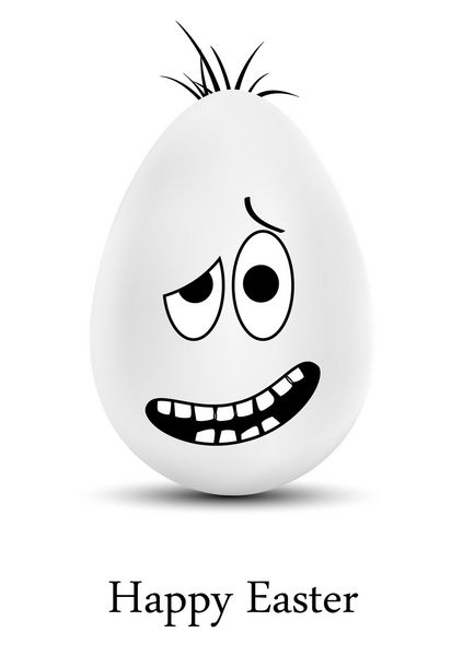 وکتور تخم مرغ خنده دار تقدیم به روز عید پاک