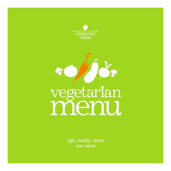 قالب طراحی کارت منوی گیاهخواری رستوران