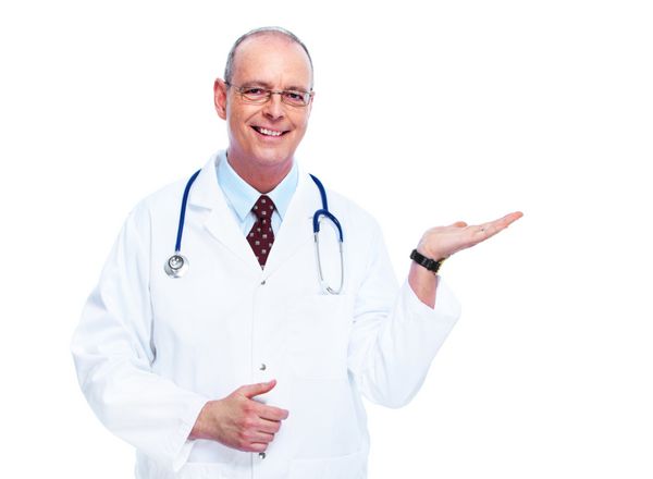 دکتر پزشک مراقبت های بهداشتی جدا شده در پس زمینه سفید