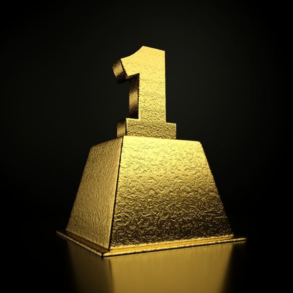 یک عدد طلایی روی یک پایه