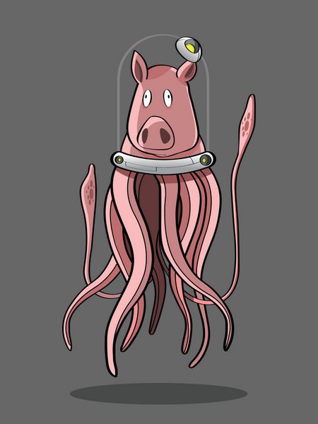 کارتون ماهی مرکب