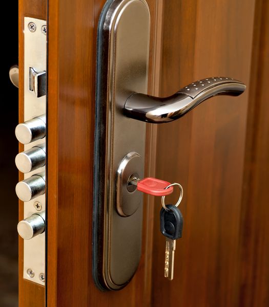قفل درب با دستگیره و کلید