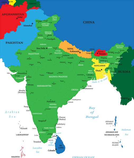 نقشه هند