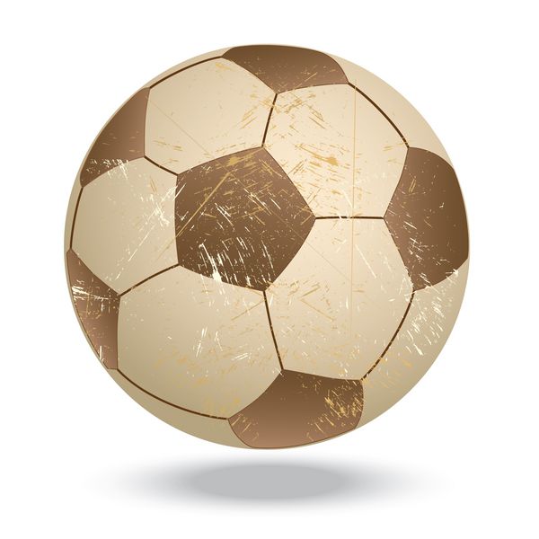 تصویری از توپ فوتبال پرنعمت فوتبال جدا شده در پس زمینه سفید