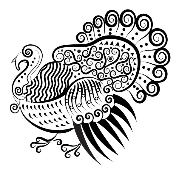 زیور آلات بوقلمونی طرح پرنده با خطوط ترکیبی تزئینات تزئینی