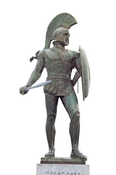 پادشاه لئونیداس از 300 سرباز مجسمه ای در شهر اسپارتا در یونان پیدا شد