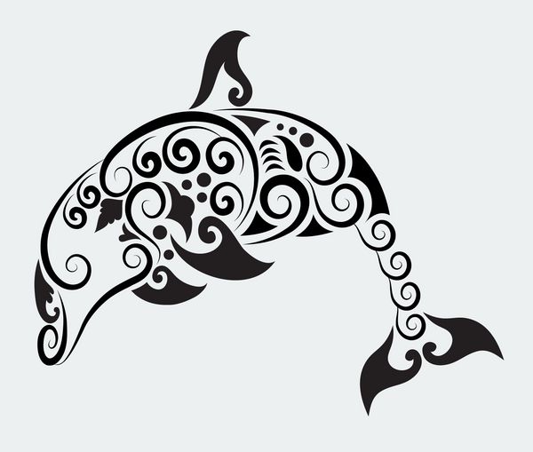 زیور آلات تزیینی دلفین طرح حیوانات با تزئینات گل