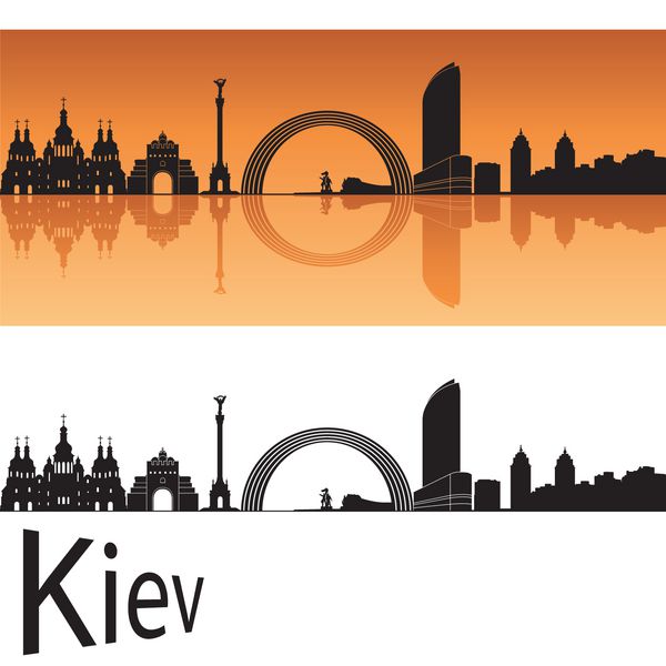 خط افق کیف در پس زمینه نارنجی در فایل وکتور قابل ویرایش