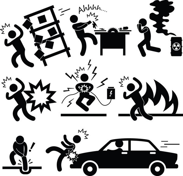 آیکون علامت علامت نماد انفجار تصادف خودرو با برق گرفتگی