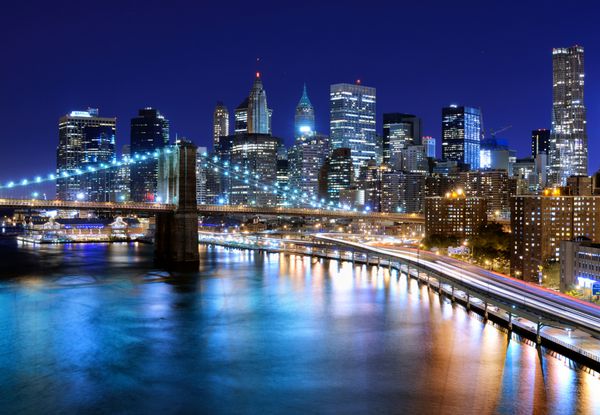 خط افق مرکز شهر نیویورک نیویورک ایالات متحده آمریکا