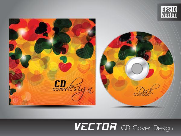 قالب طراحی جلد سی دی با فضای کپی