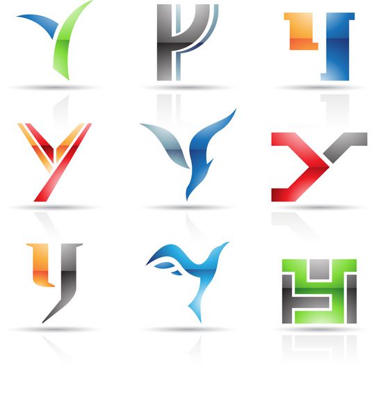 تصویرسازی نمادهای انتزاعی بر اساس حرف Y