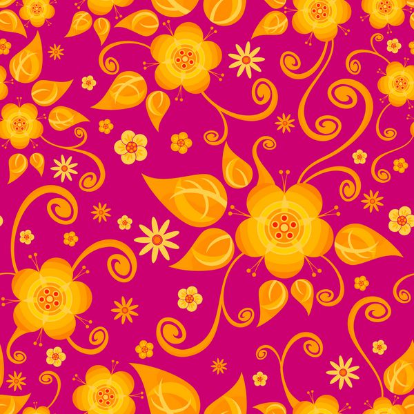 وکتور بدون درز - الگوی گل شکوفه