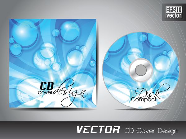 طراحی جلد سی دی با پاشش موج آب
