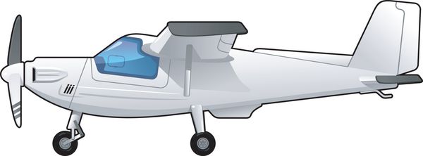 تصویر یک هواپیمای سبک فقط شیب های ساده - بدون مش گرادیان