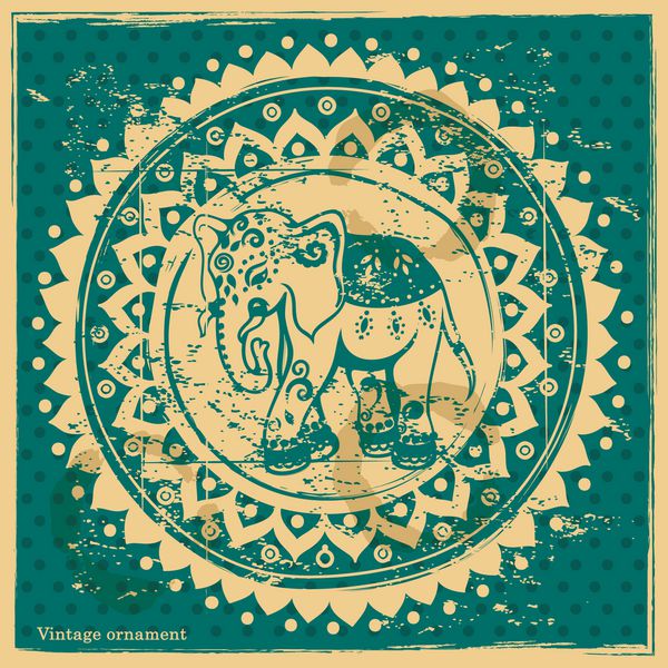 زیورآلات هندی قدیمی با فیل