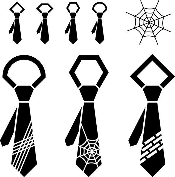 وکتور کراوات نمادهای سیاه