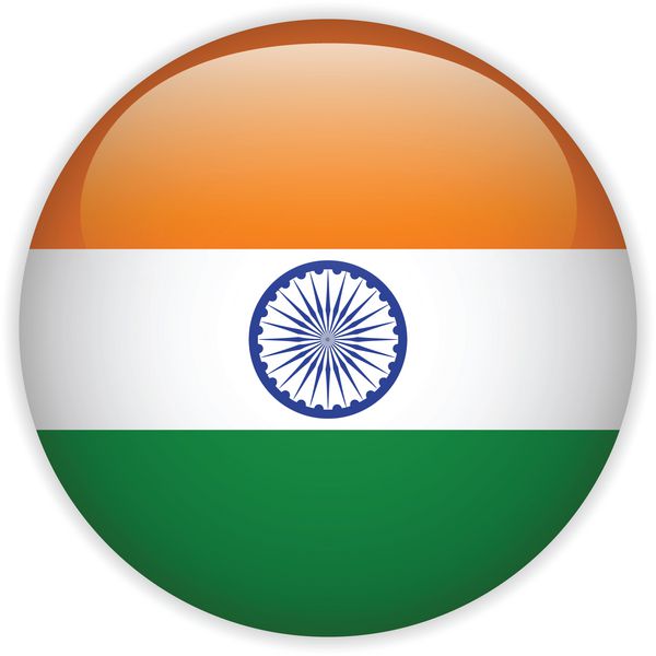 وکتور - دکمه براق پرچم هند