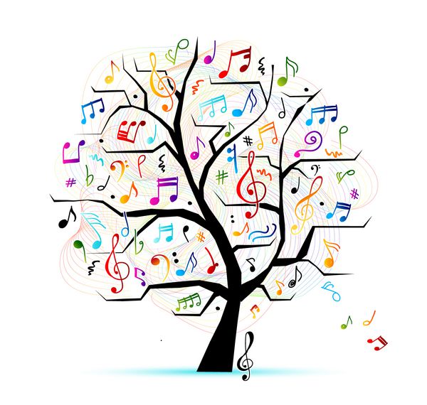 درخت موسیقی انتزاعی برای طراحی شما