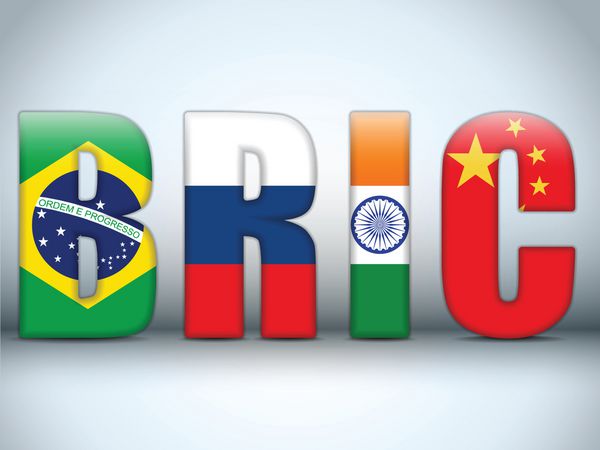 وکتور - دکمه های کشورهای BRIC برزیل روسیه هند چین